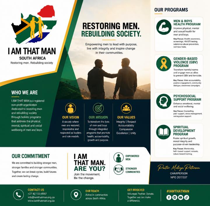 Restoring Men. Rebuilding Society.